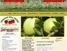 Tablet Screenshot of orchardhillfarms.com